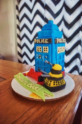 Dr. Who Tardis - Side View - Rice Crispy Treat