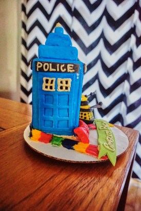 Dr. Who Tardis - Side View - Rice Crispy Treat